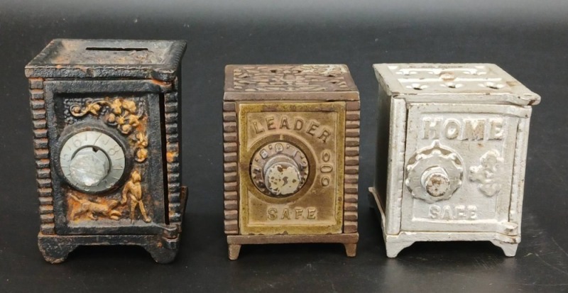 (3) Cast Iron 'Safes' Still Banks