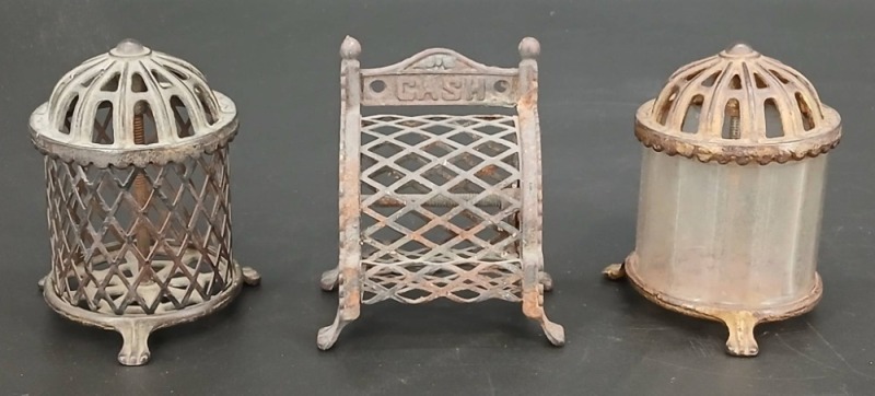 (3) Cast Iron Banks