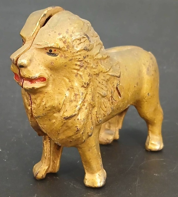 Cast Iron Lion Bank