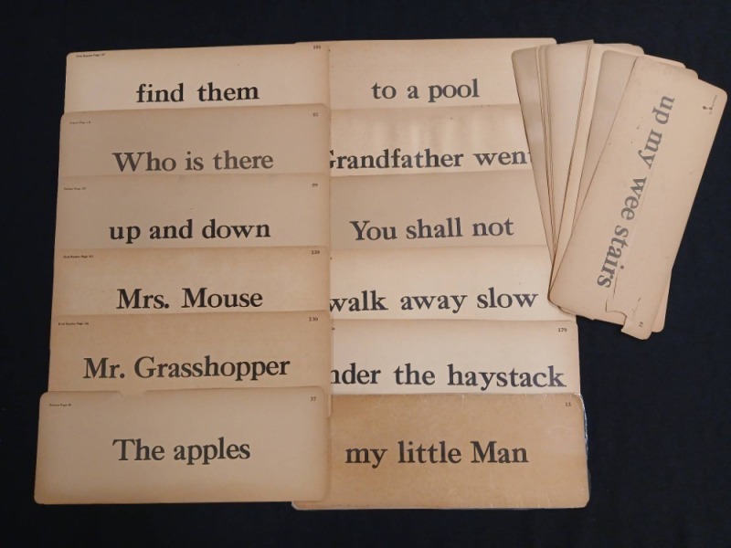 Vintage Reading Flashcards