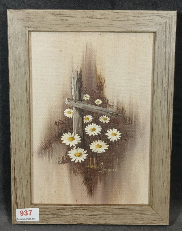 Framed Floral Painting by Archie Shepard