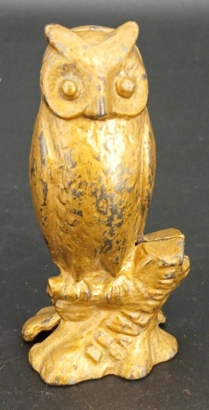 Cast Iron 'Be Wise' Owl Still Bank