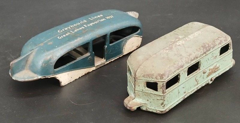 (2) Arcade Cast Iron Toy Trailers