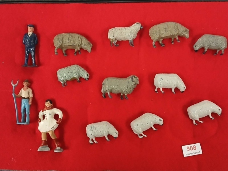 Britains Lead Figures and Sheep Set