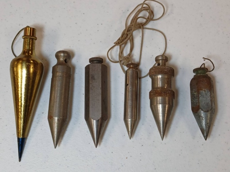 (6) Vintage Plumb Bobs