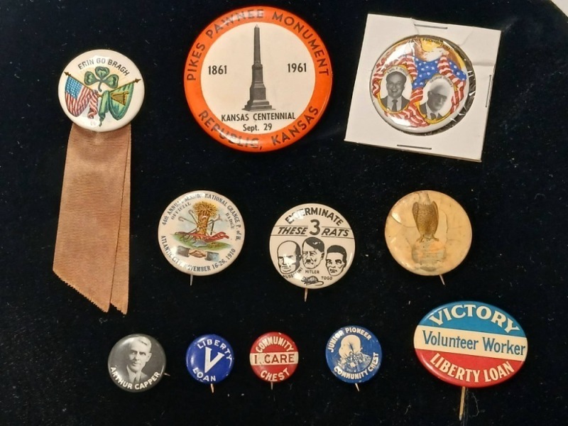 Vintage Pinback Buttons Collection