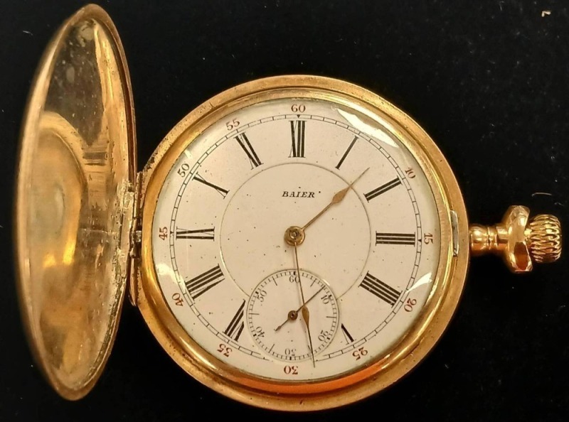 Baier 17-Jewel Gold Pocket Watch