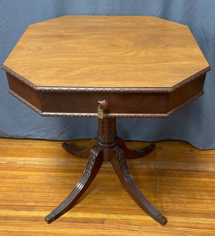 Octagonal Mahogany Parlor Table by Imperial Furniture Co.