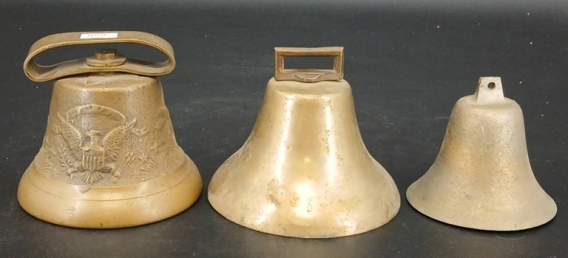 (3) Vintage Brass Bells