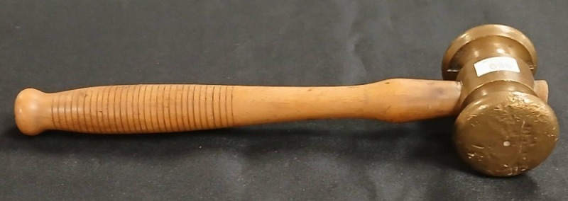 Brass Gavel with Wooden Handle