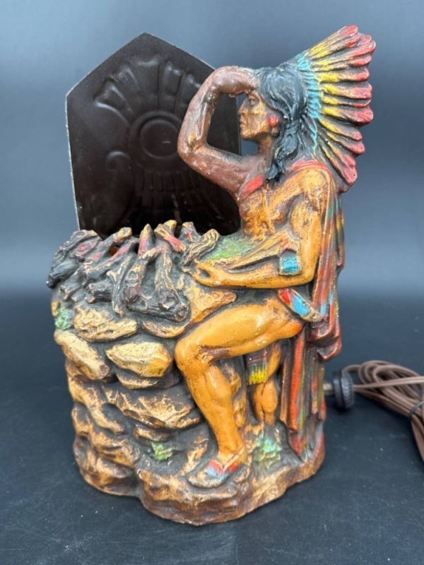 1920's Indian Chief Motion Lamp