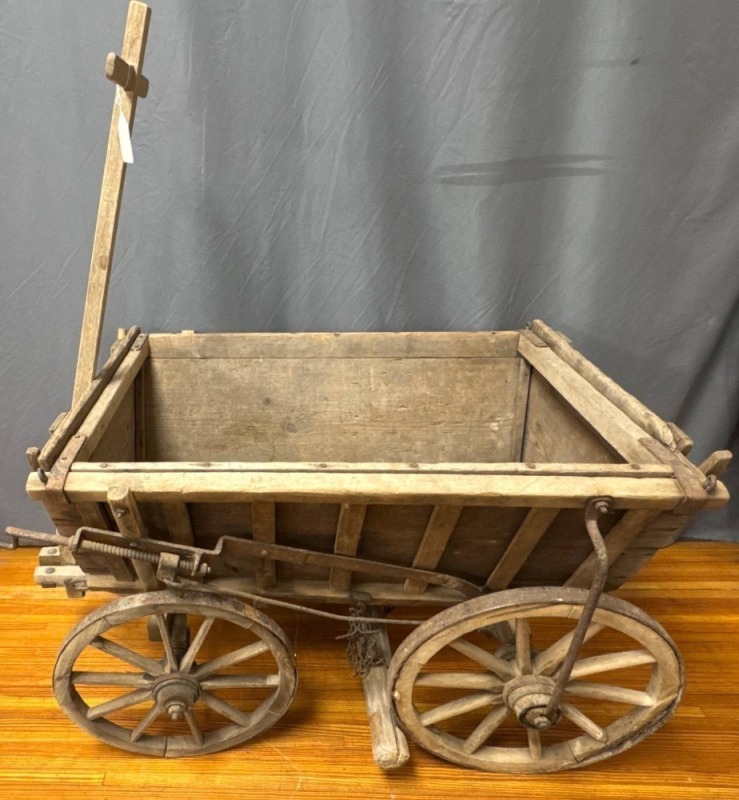 Wooden Handcrafted Wagon with Metal Details