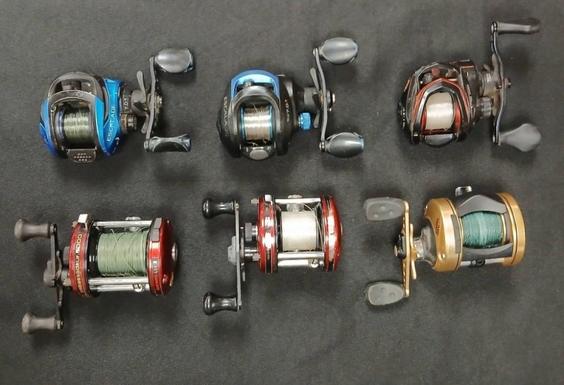Six Fishing Reels by Various Makers