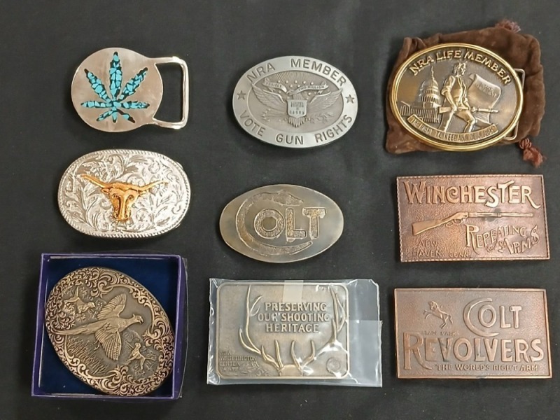 (9) Commemorative Belt Buckles