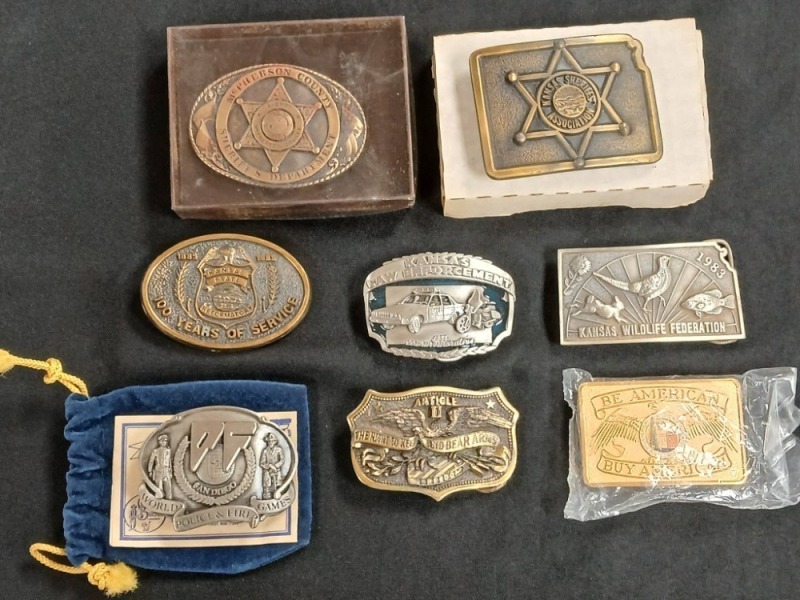 (8) Commemorative Belt Buckles