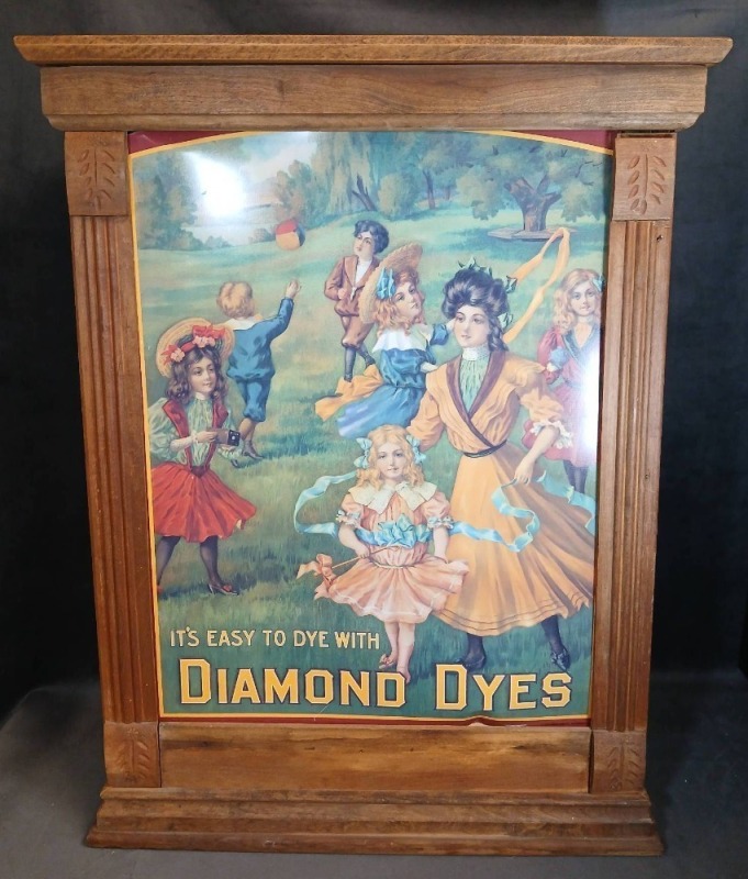 Wooden Diamond Dyes Advertising Cabinet