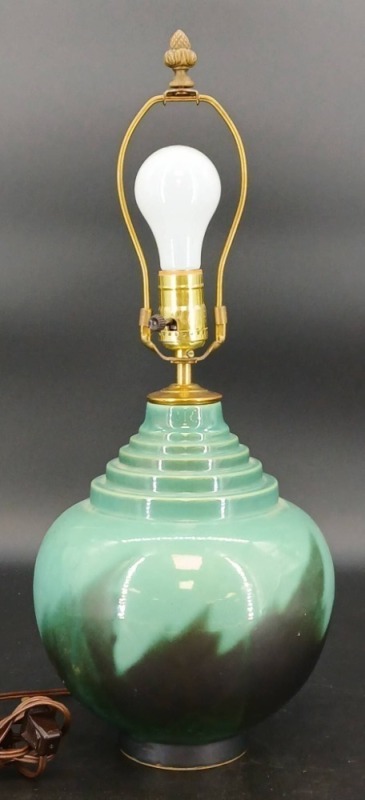 Roseville Futura "Black Flame' Lamp