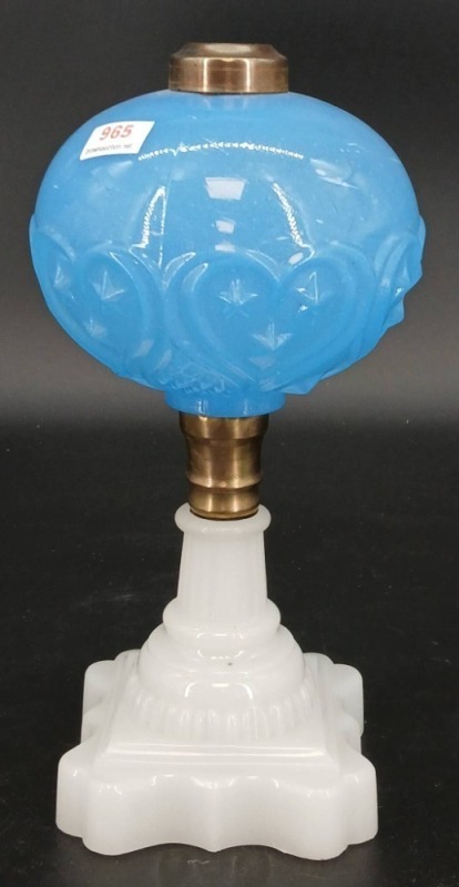 Milk Glass Oil Lamp
