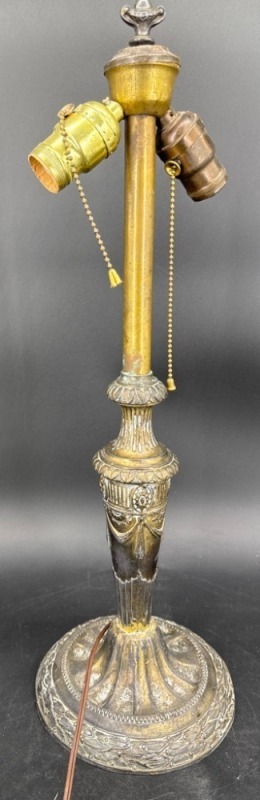 Ornate 23" Brass Table Lamp Base