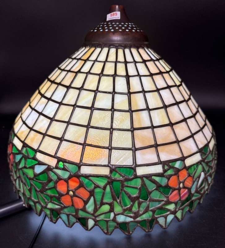 Stained Glass Lamp Shade, 16.5" Diameter