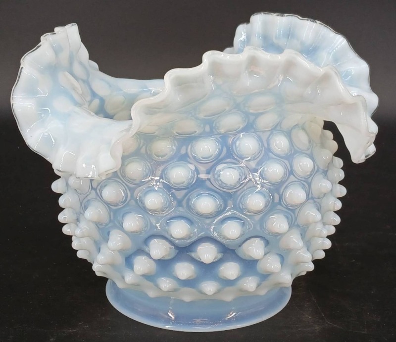 White Opalescent Hobnail Glass Kerosene Lamp shade