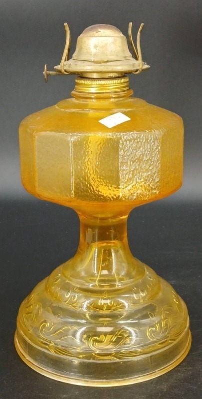 Amber Glass Oil Lamp