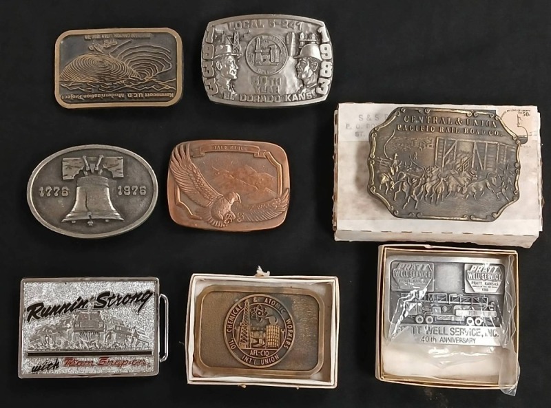 (8) Commemorative Belt Buckles