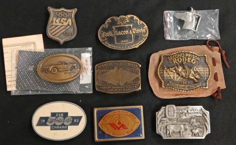 (9) Commemorative Belt Buckles