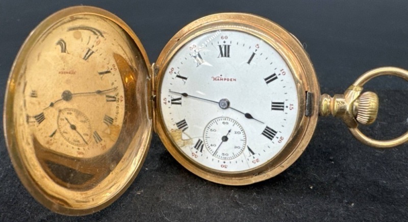 Hampden Gold-Filled Pocket Watch