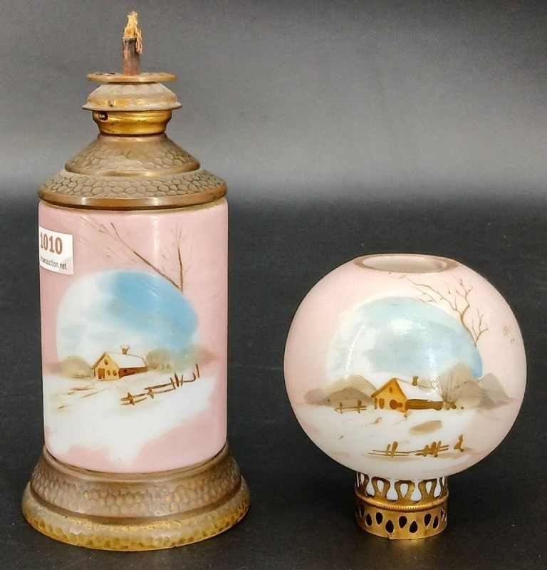 Hand-Painted Miniature Oil Lamp
